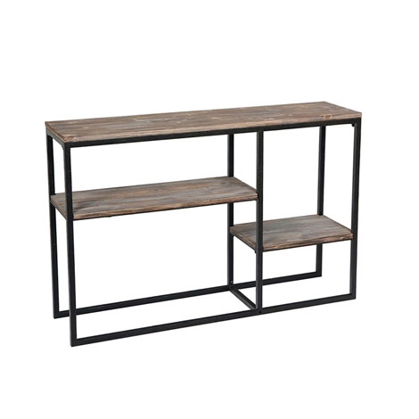 Wooden Metal Frame 3-Level Entrance Console Table